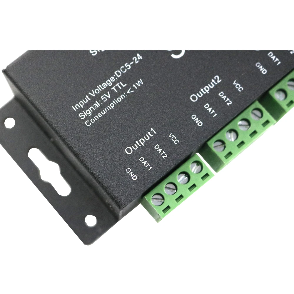 SP901E светодиодный Усилитель Сигнала контроллер SPI выходной сигнал 4 группа управления усилитель для WS2811 SK6812 APA102 DMX512 модуль полосы