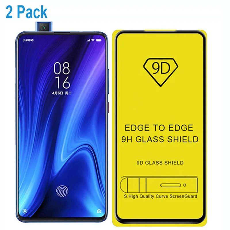 2 шт./партия 9D полное покрытие из закаленного стекла для Xiaomi Redmi K20 Pro Защитная