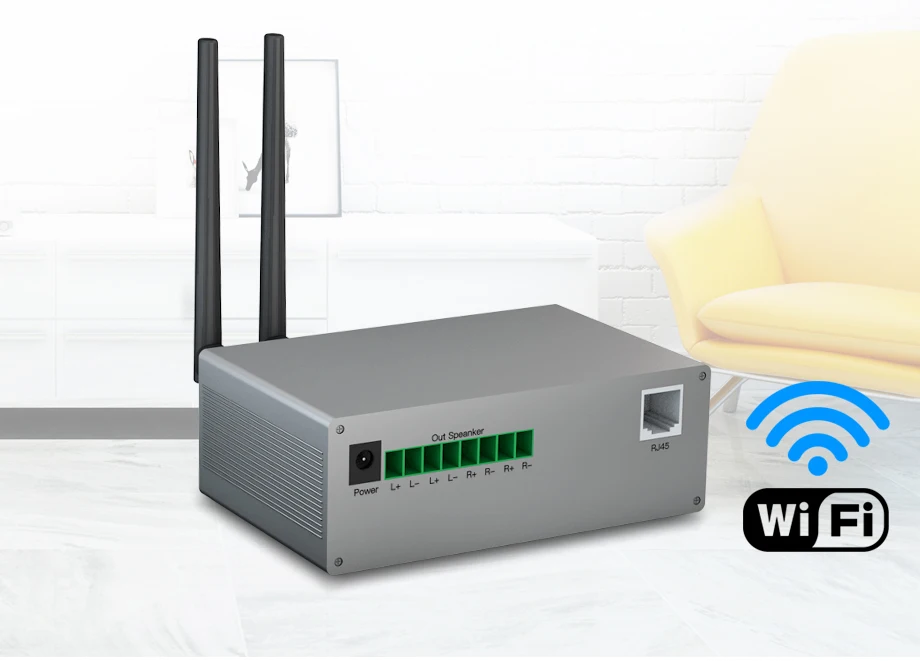 MZ01 MUZO Беспроводной интеллектуальный Wifi модуль усилитель коробка удобное приложение управление для дома фоновая музыка