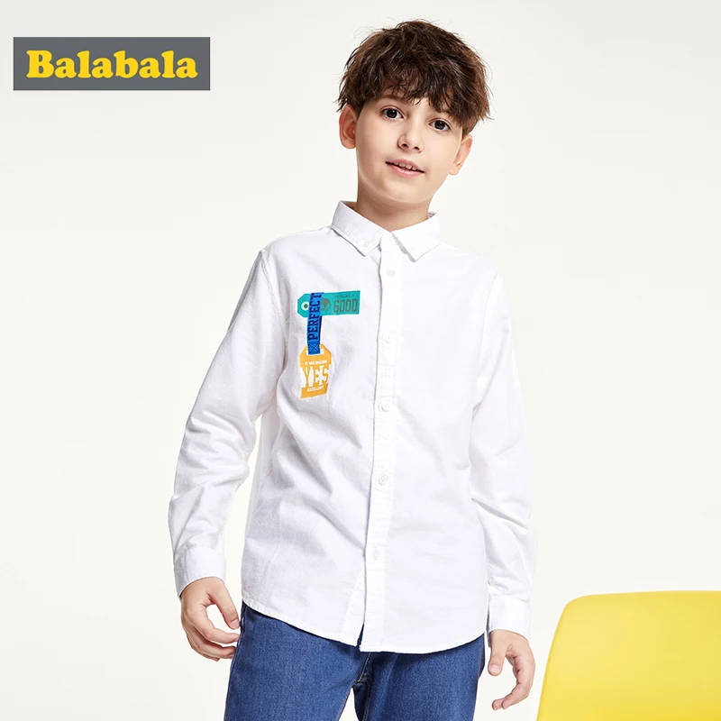 Balabala/рубашка для мальчиков с длинными рукавами осень 2019 г. Новая детская одежда