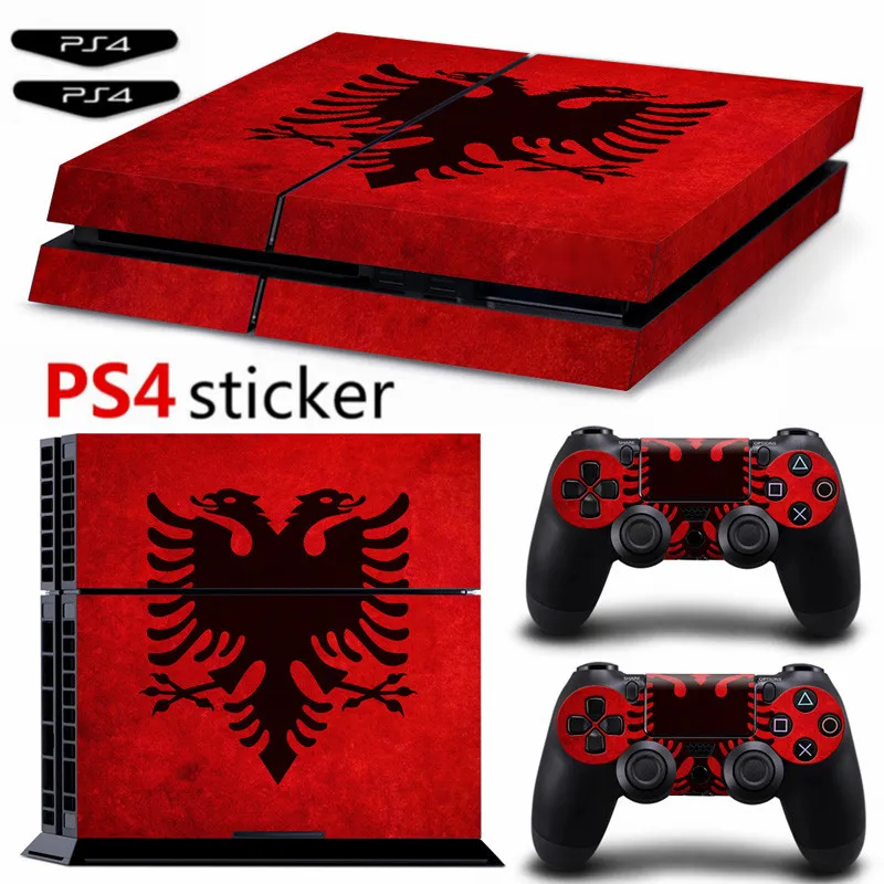 Наклейка на Ps4 с флагом Албании медведем виниловая обложка наклейка PS4 чехол для