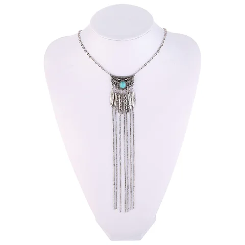 Женское длинное ожерелье с бахромой, этническое богемное украшение