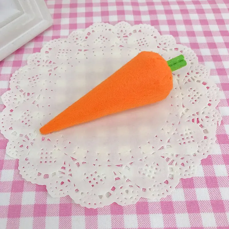 DIY Швейные фетровые овощи ручной работы капуста/Морковь/кукуруза/тыква/Картофель/помидор/перец vetegatble игрушки Войлок diy пакет - Цвет: carrot