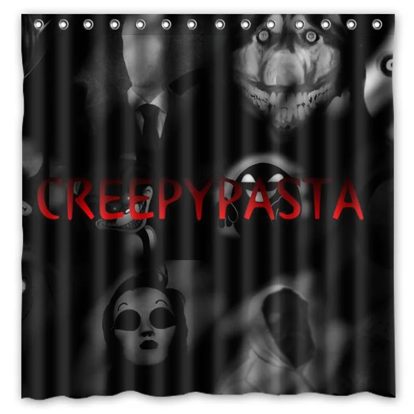 Семейная занавеска для душа Creepypasta из полиэстера с принтом водонепроницаемая