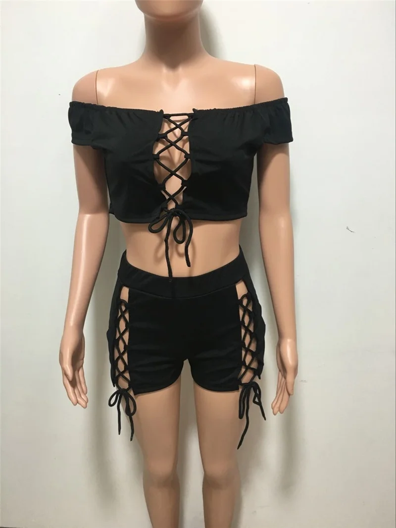 Розовый Bodycon Летний комбинезон Ползунки Для женщин костюм из двух предметов