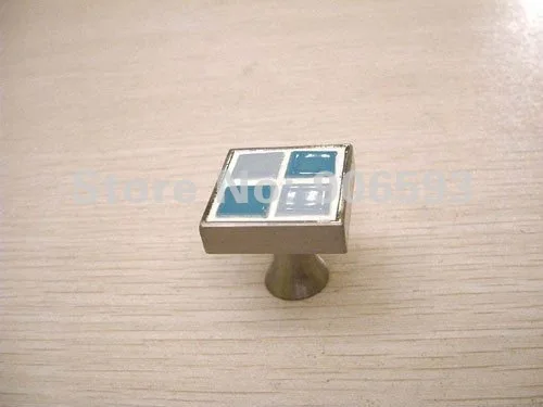 

12pcs lot free shipping Baby blue mosaic porcelain kitchen drawer knobs