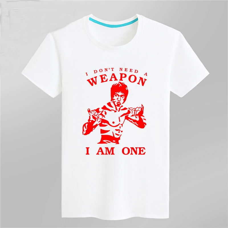 Боевых искусств кунг фу футболка s &quotКунг фу&quot Брюс Ли Повседневное в стиле хип