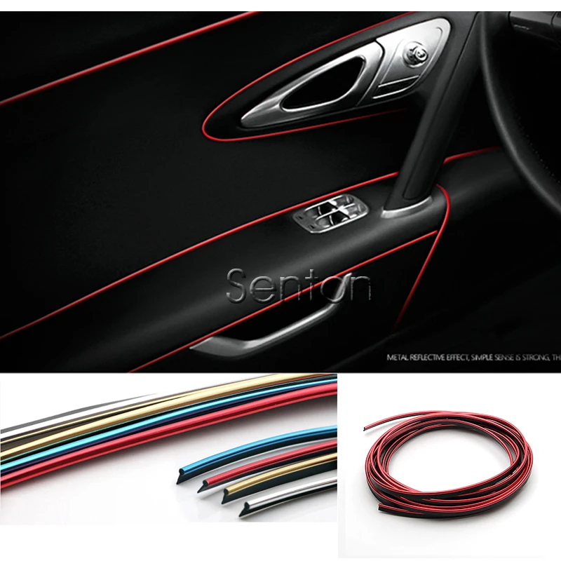 Украшение салона автомобиля 5 м Стайлинг для Skoda Octavia Audi A4 B6 Peugeot 206 VW Mazda 3 Mercedes Opel Astra