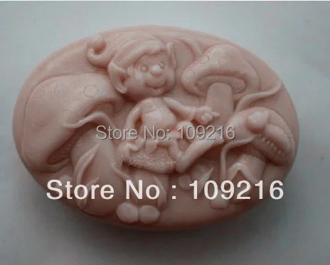 

Оптовая продажа! 1 шт., гриб для сбора маленькой девочки (ZX991), силиконовая форма для мыла ручной работы, форма «сделай сам»