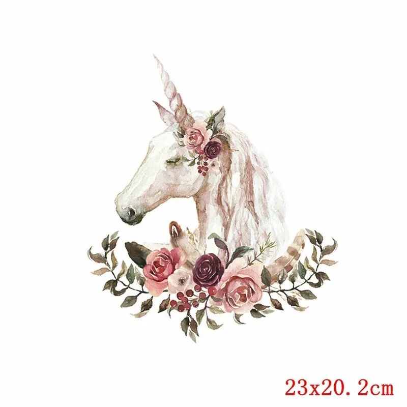 TH0960 Pulaqi Kawaii нашивка единорога с железными нашивками принт на футболке платья теплопередача аппликация моющаяся дети милые наклейки декор H - Цвет: TH0960