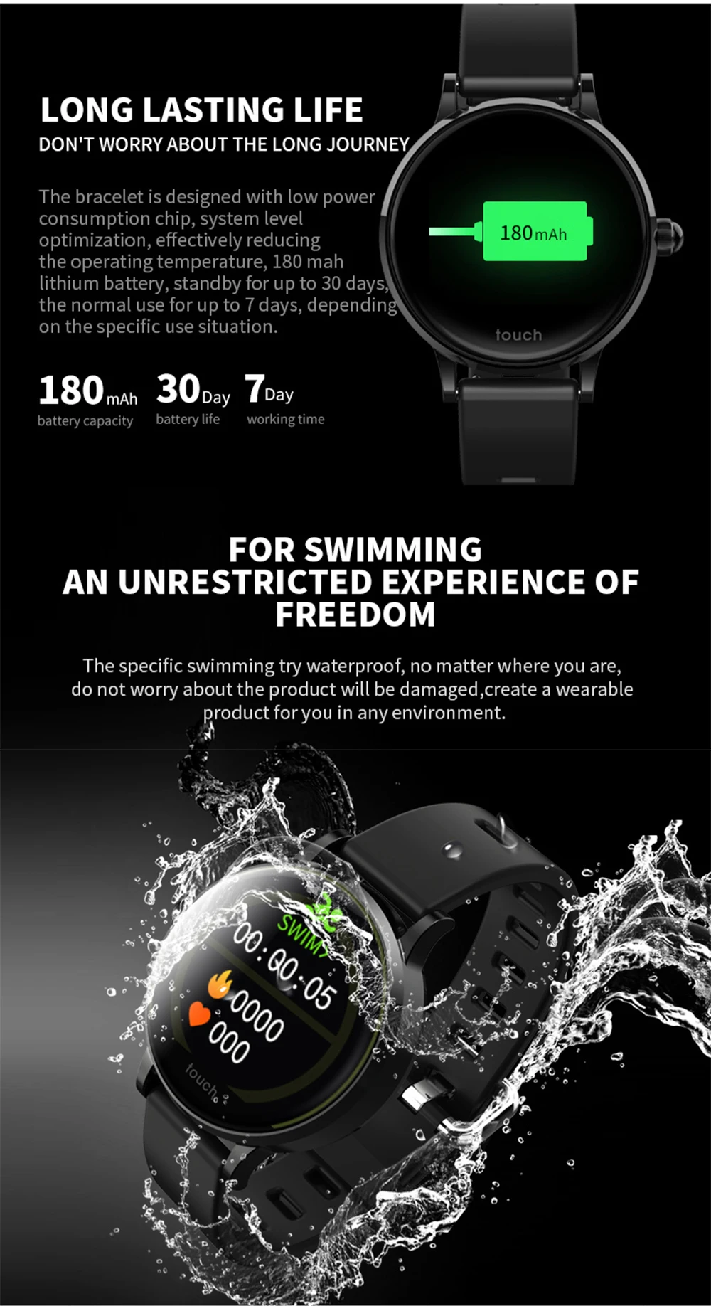S9 умный Браслет 1,04 дюймов ips цветной экран Модные женские физиологические циклы упражнения пульсометр кровяное давление умные часы