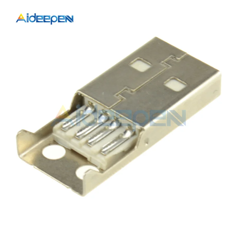 10 шт./лот Тип USB 2,0 Мужской Женский 4 Pin разъем с черной Пластик крышка Тип-соединяющий адаптер, комплектующие детали для автомобиля, DIY Наборы