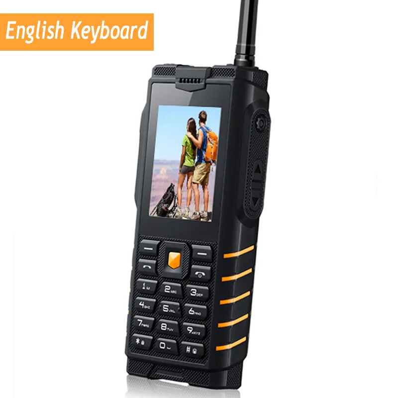 Ioutdoor T2 IP68 Водонепроницаемый противоударный прочный телефон иди и болтай Walkie Talkie “иди и банк питания для мобильного телефона фонарик 4500 мАч Русская клавиатура - Цвет: Yellow EN Keyborad