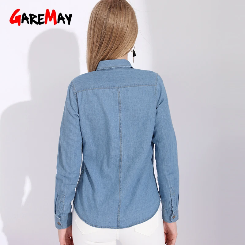 Рубашка женская Классическая с длинным рукавом из хлопка 2020|Блузки| |