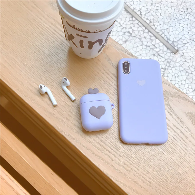 Любовь Дизайн силиконовый Bluetooth беспроводной чехол для наушников AirPods защитный