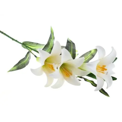 HGHO-Искусственная Цветочная пластиковая ткань Лилия деко для Дома Офиса белый |