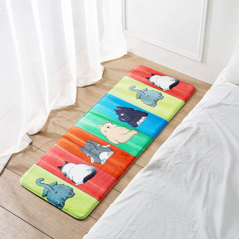 Мультяшный ковер для спальни кухни Длинные коврики домашнего декора