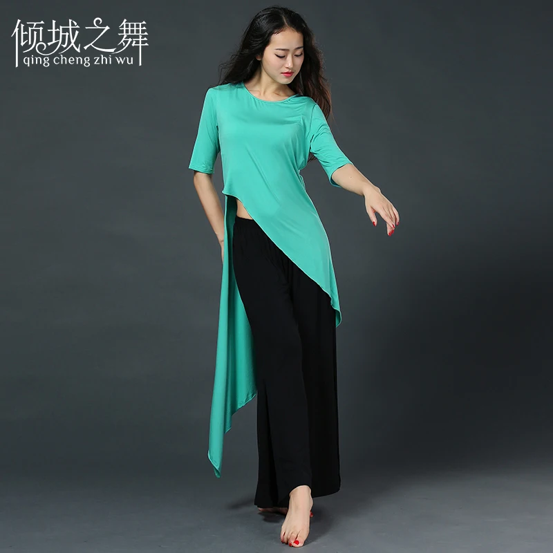 Lake green and black ZM112 современные костюмы для восточных танцев - Цвет: Lake green and black