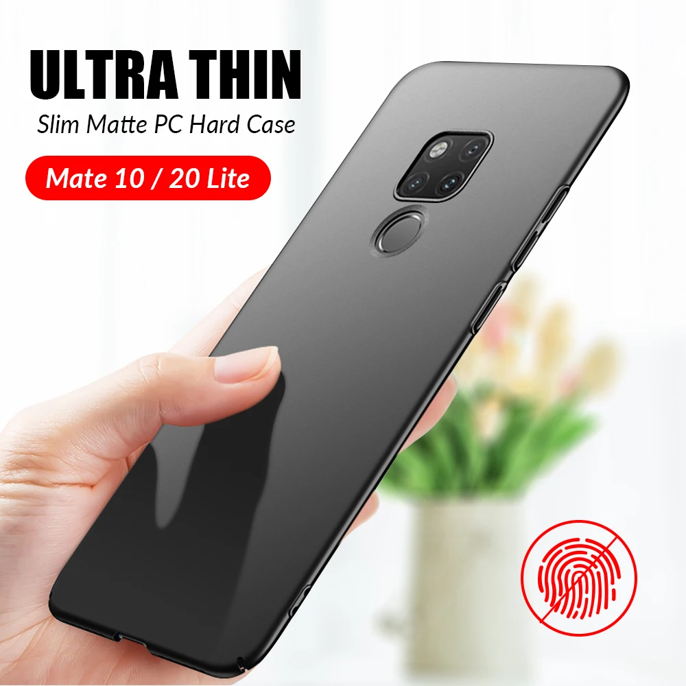 Тонкий чехол для телефона Huawei Mate 20 10 Lite гладкие матовые жесткие чехлы из