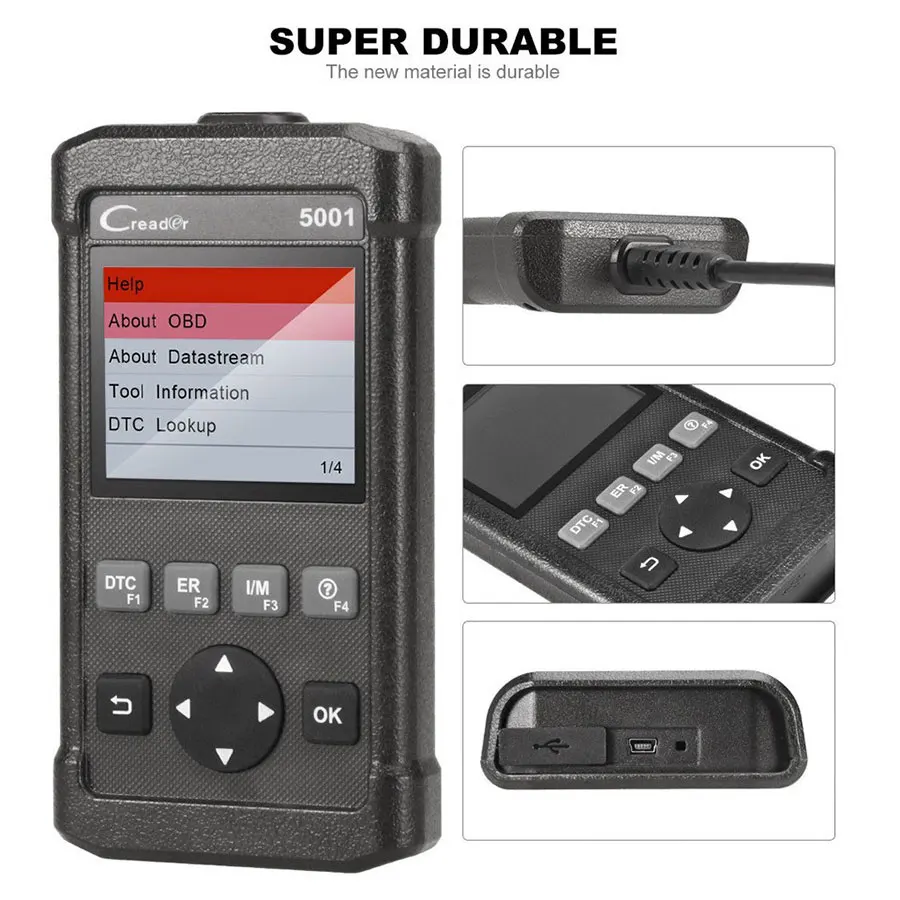 Launch CR5001 Creader 5001 считыватель кодов полный OBDII/EOBD диагностические функции сканирующий инструмент такой же, как Creader 519