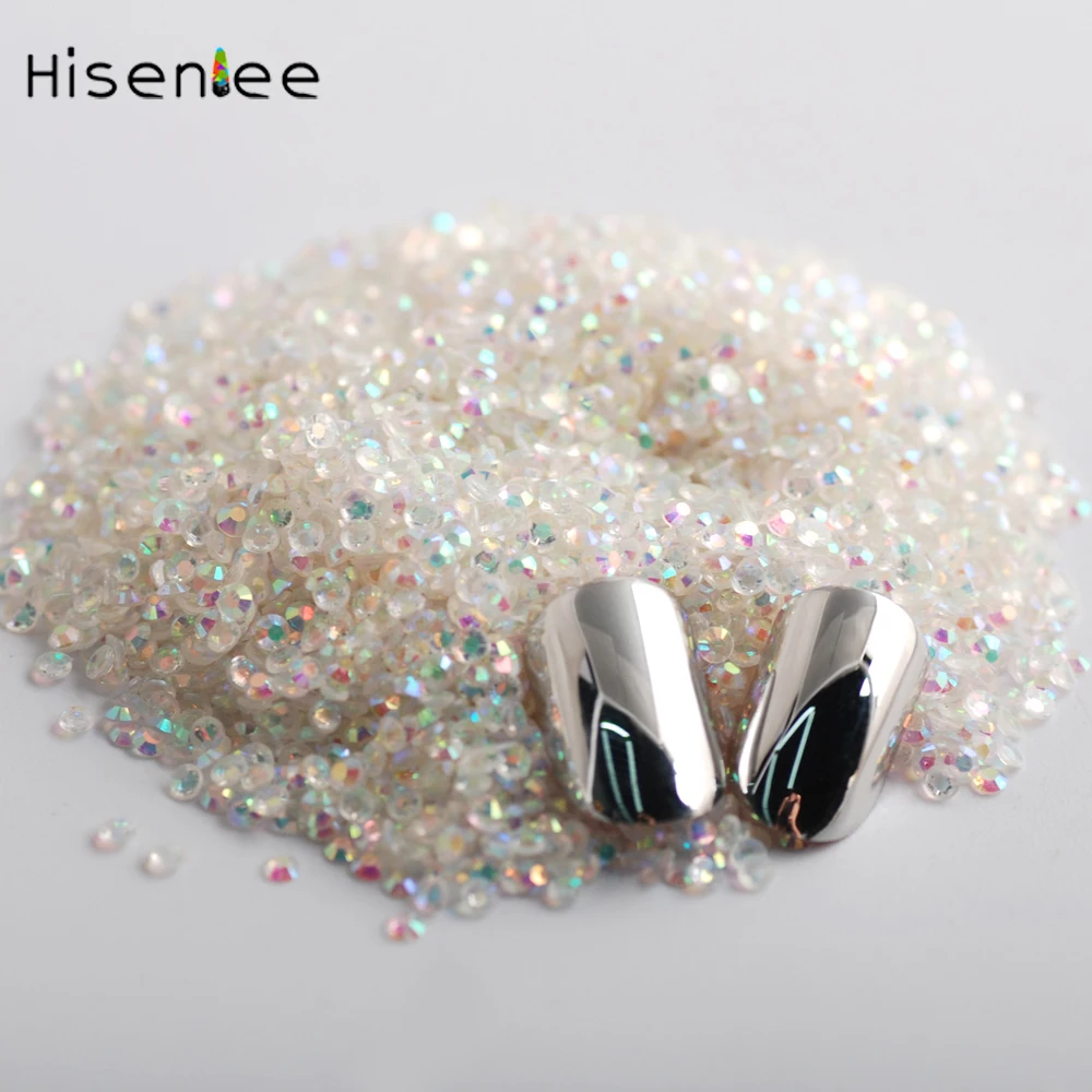Hinsenlee 2 мм 5000 шт. самодельные камни для ногтевого дизайна Камень прозрачный ab