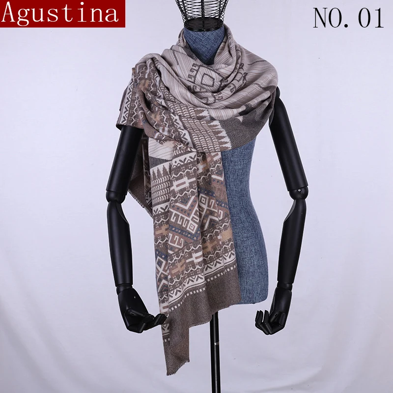 Однотонные кашемировые шарфы 2018 модные женские из пашмилины с принтом роскошный