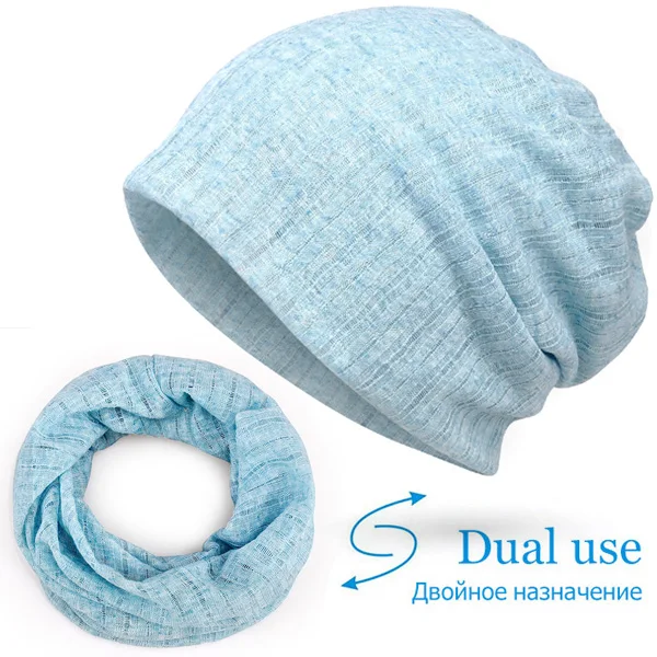 Новые шапочки Skullies весенние и летние тонкие части головы кепки волос с женщин Дышащие Модные корейские модные шапки - Цвет: Blue
