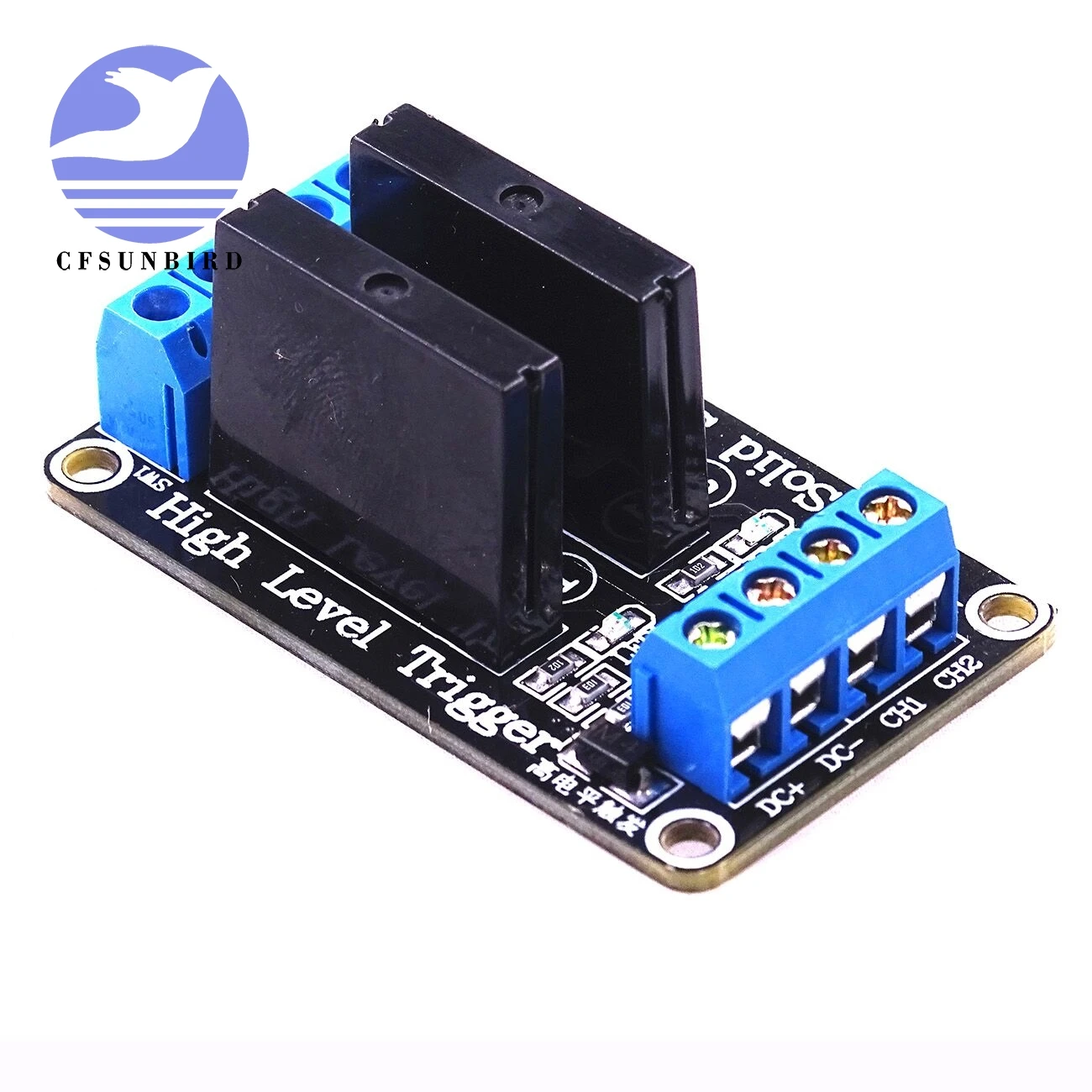 CFsunbird 5V 2 канальный SSR низкий уровень твердотельный релейный модуль 240V 2A|relay