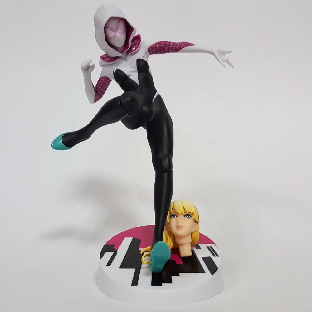 Человек-паук фигурку женщина-паук Гвен Стейси 220 мм аниме супергероя Spider-женщина