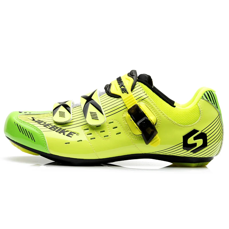 yellow Sidebike sapatilha ciclismo велосипедная обувь для шоссейных мужчин, гоночная обувь для шоссейных велосипедов, самоблокирующиеся велосипедные колонки, Спортивные профессиональные - Цвет: yellow