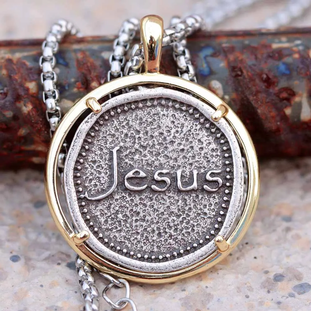 307Jesus Мужские католическое ожерелье Святой Франциск Ассизи церкви носит медаль форма распятие Религиозные ювелирные изделия челноки - Окраска металла: 307Jesus