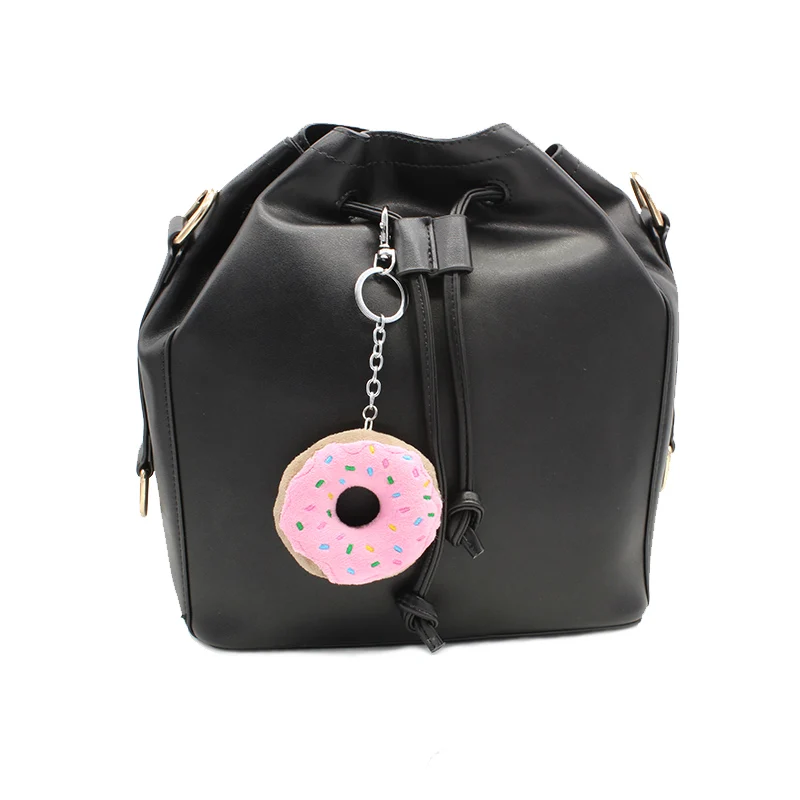 2019 New Arrival mini doughnut bag charm donut key Chain Key rings gift for children girls ghost emoji pendant NL01 | Украшения и