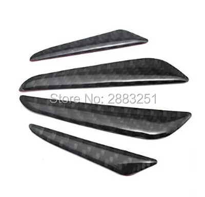 4 шт. Стайлинг автомобиля наклейки на бампер углеродное волокно защита от