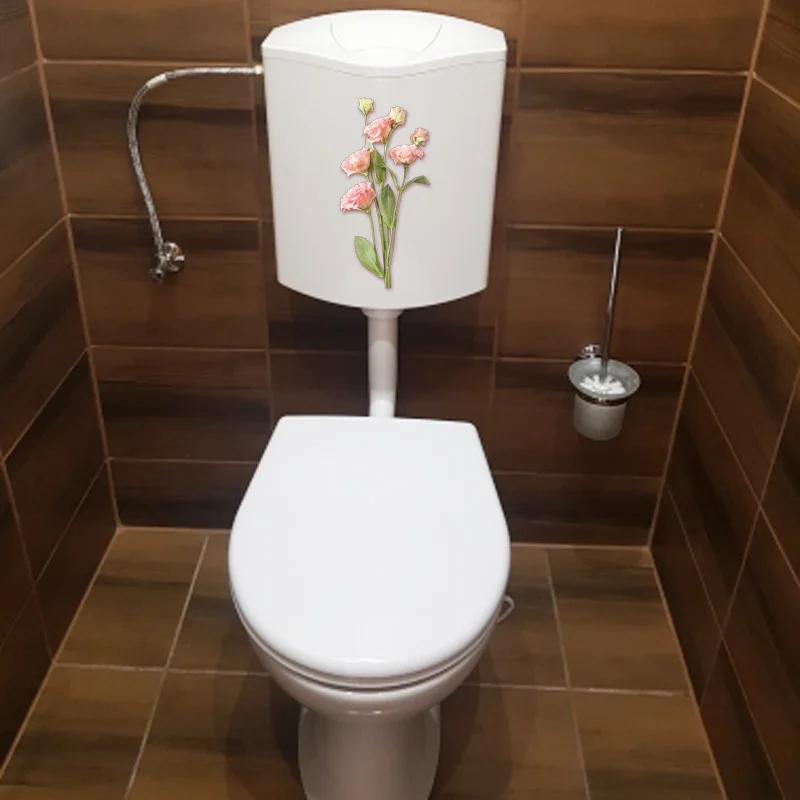 YOJA 12 4X25 см Красивые цветы Туалет наклейки на сиденья модные настенные украшение