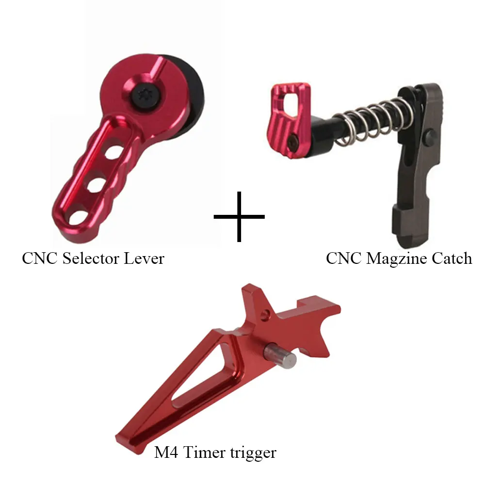 EMERSONGEAR ЧПУ страйкбол обработанный селектор рычаг журнал релиз Catch для M4/M16 Серии Черный Журнал Catch - Цвет: Red