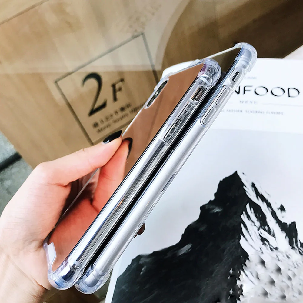 Тонкий зеркальный чехол для телефона Samsung Galaxy S10 Lite милый мягкий ударопрочный из