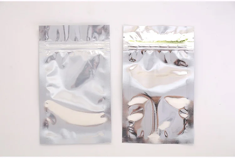 Полупрозрачный алюминиевый пакет с застежкой-молнией-закрывающийся из