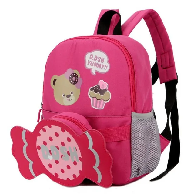 Детский сад детей Холст Школьные сумки для маленьких девочек рюкзак Cute Bear куклы