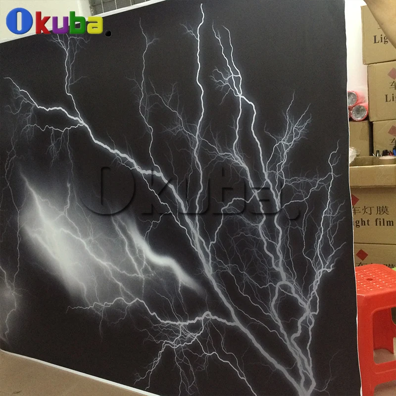 

New Car Styling Lightning Vinyl Full Body Car Sticker Camo Vinyl Graphics Camouflage Vehicle Wrap 1.52*30m/roll