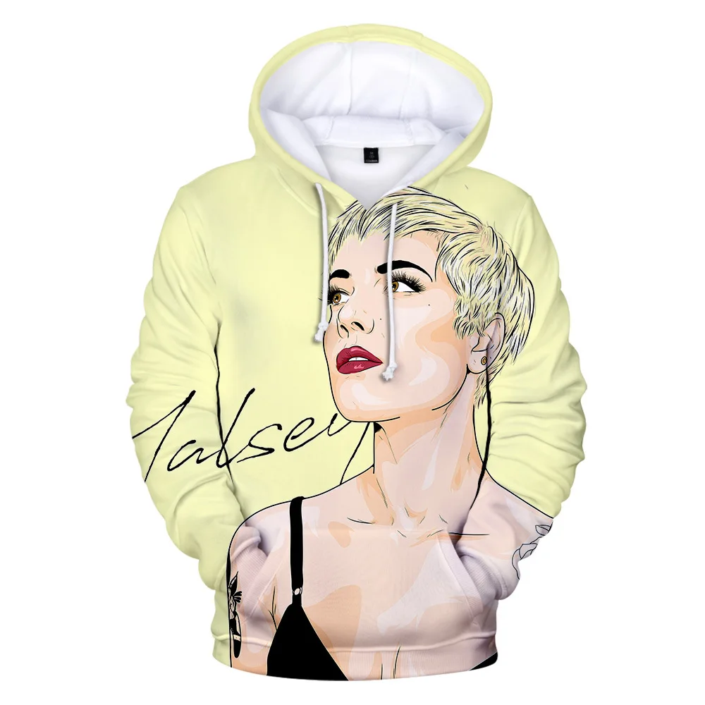 Новинка модные толстовки Aikooki с объемным рисунком певицы Halsey для мужчин и женщин