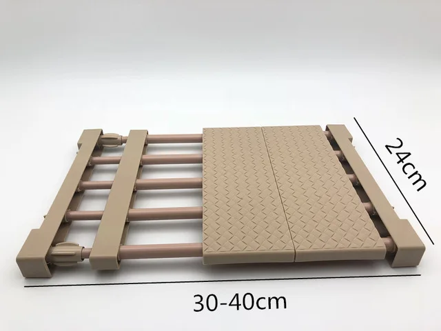 Coffee 24x(30-40)cm Sqinans, регулируемый органайзер для шкафа, держатели для шкафа для ванной, кухонная полка для хранения, полка гардероба, настенная кухонная полка - Цвет: Coffee 24x(30-40)cm