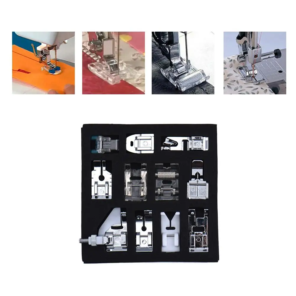 11 шт. швейная машина прижимная ножка набор Электрический стелс молния оверлок