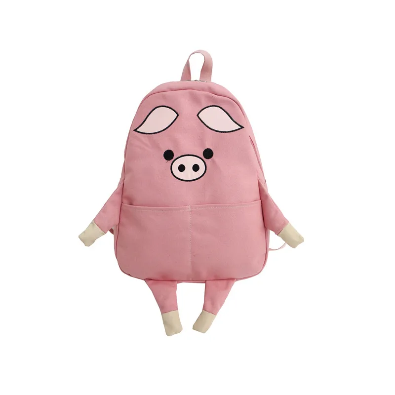 

2019 Cartoon Pink Cat Backpack School Bags Cute Cat Canvas Backpack Women Schoolbag Girls Travel Shoulder Bag Mochilas
