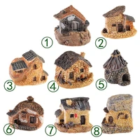 1 pcs 15 style mini small house cottages diy toys crafts figure moss terrarium ornament landscape fairy garden supplies