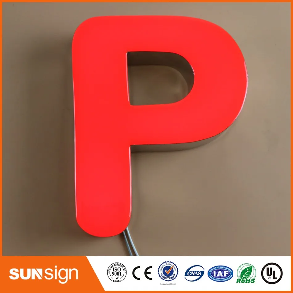 resin led channel letter lights sign with good quality