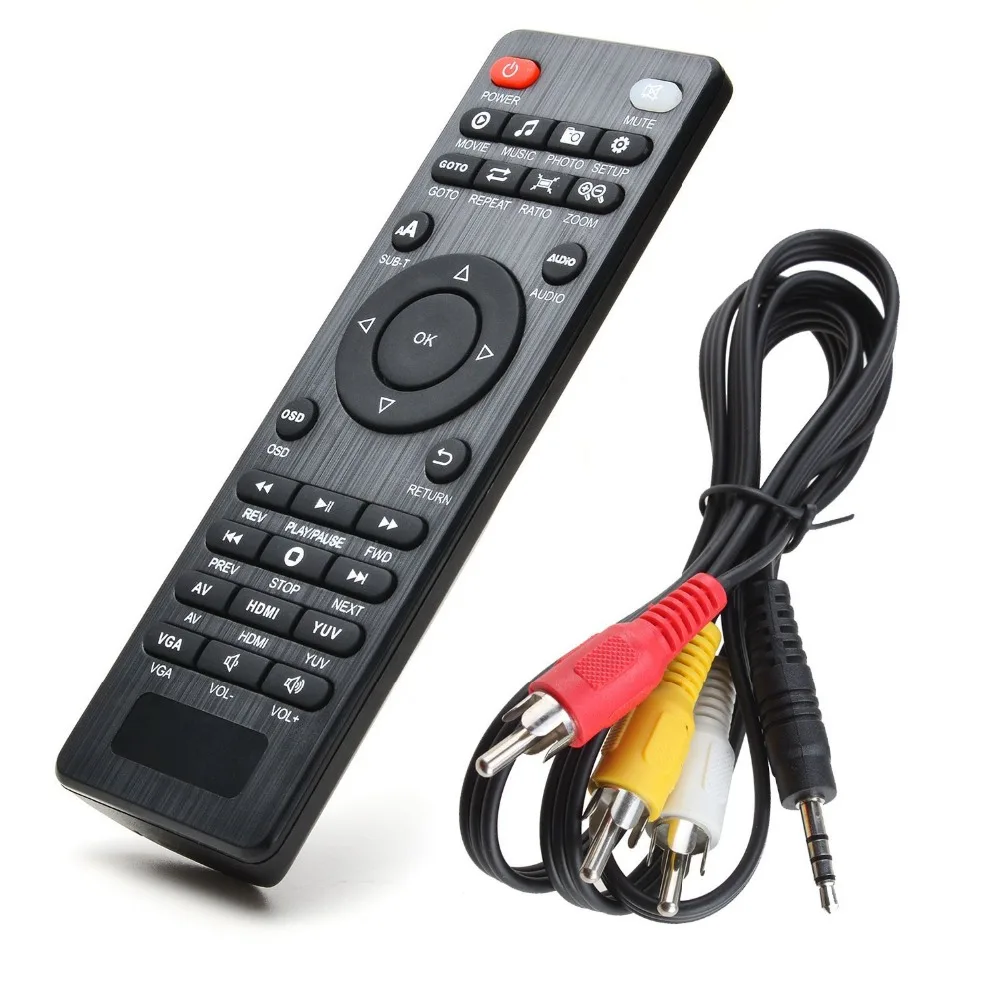 JEDX MP027 1080p Full HD ультра портативный цифровой медиаплеер с 4 портами VGA CVBS для USB