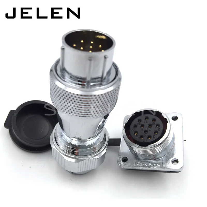 

Водонепроницаемый металлический круглый 12-контактный разъем серии WF20, 12-контактный разъем питания и сигнала, водонепроницаемый шнур, светодиодный провод, соединитель Ip67