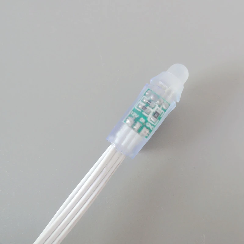 Wholesale 1000PCS Addressable Color 12mm Diffused Digital RGB LED Pixels Lights WS2811 DC5V Waterproof Modules White Wire | Освещение