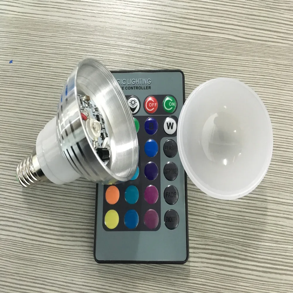 Новогодняя светодиодная RGB лампа E14 9 Вт 110 В 220 16 цветов|lamp floodlight|control giflamp for dining room |