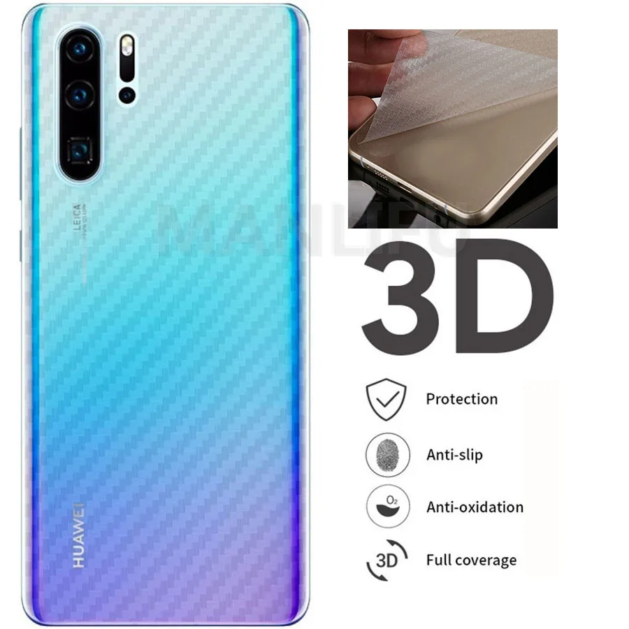 Защитная 3d пленка из углеродного волокна для задней панели экрана Huawei P30 P20 Pro